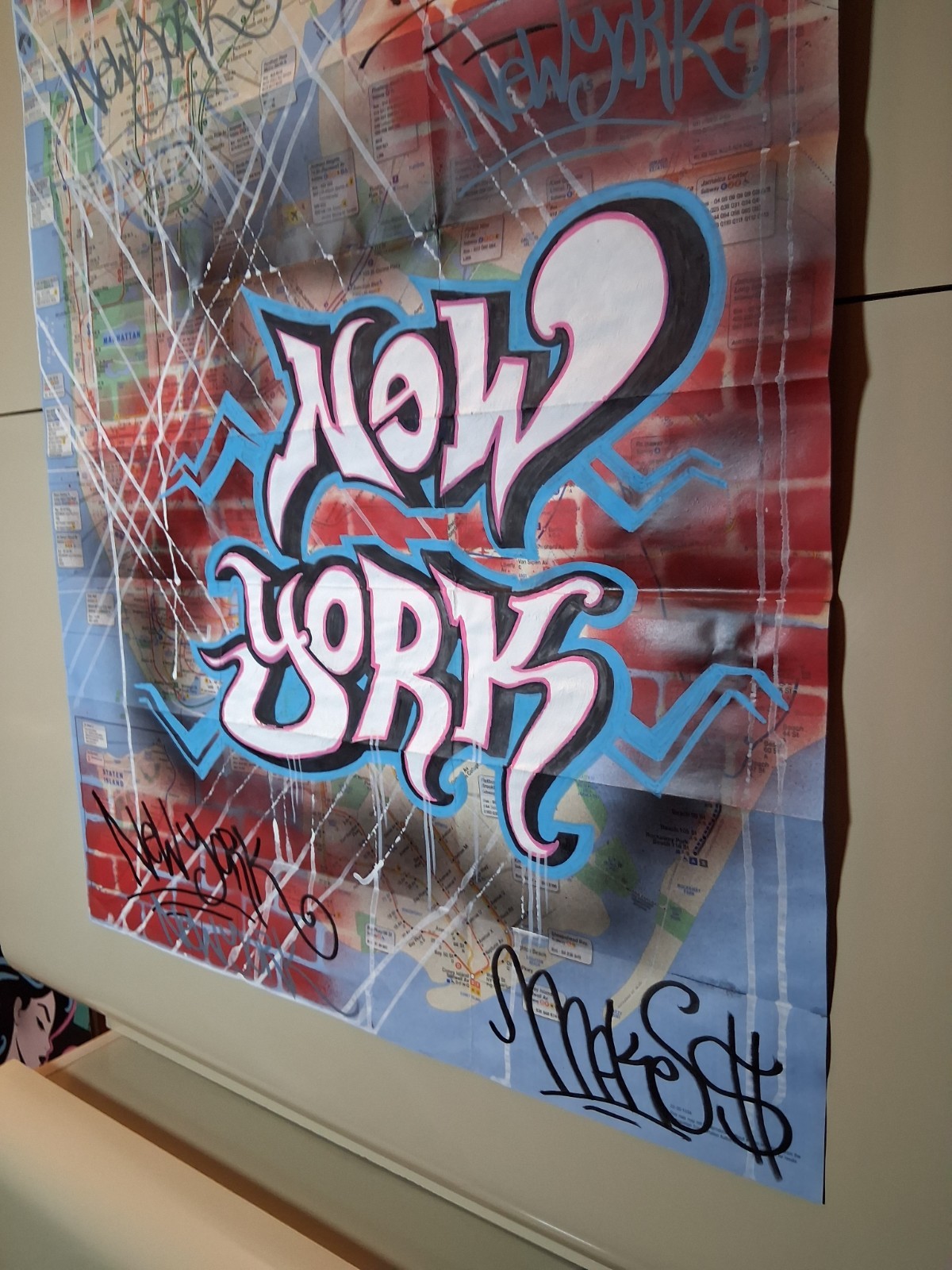 Original Subway Map – New York City Graffiti – 23 x 34 Inches – MAKE$