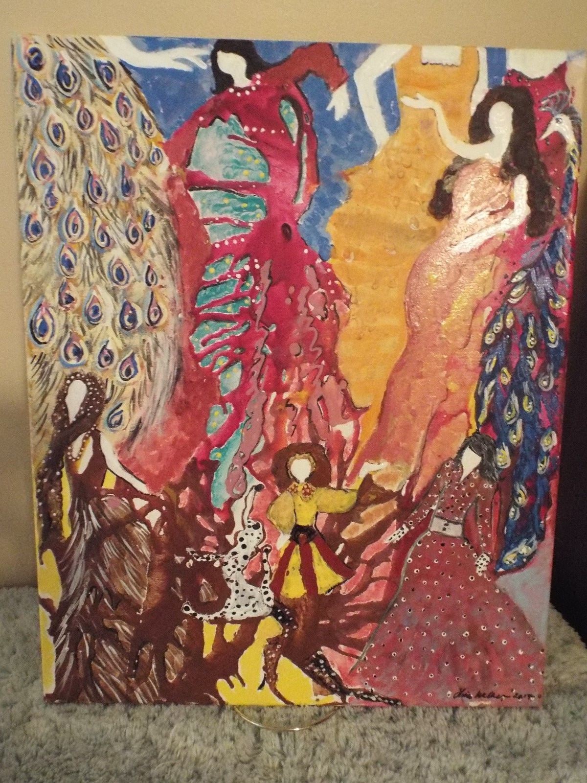 «Ladies In Waiting» Canvas Art 16″ X 20″ X .75″ Original Art by Lisa W.