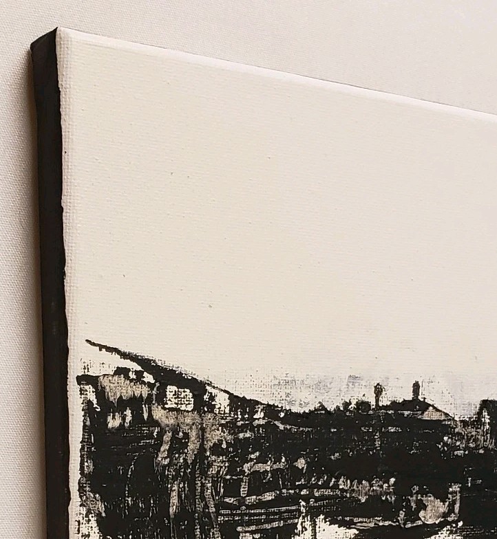 Minimal Abstract Landscape Painting Original Canvas No.667 K.A. Davis