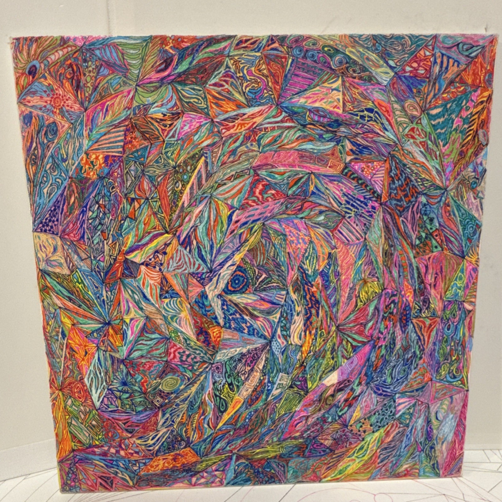 Handmade Abstract Colorful Portrait Canvas Painting, Unframed, Single Piece