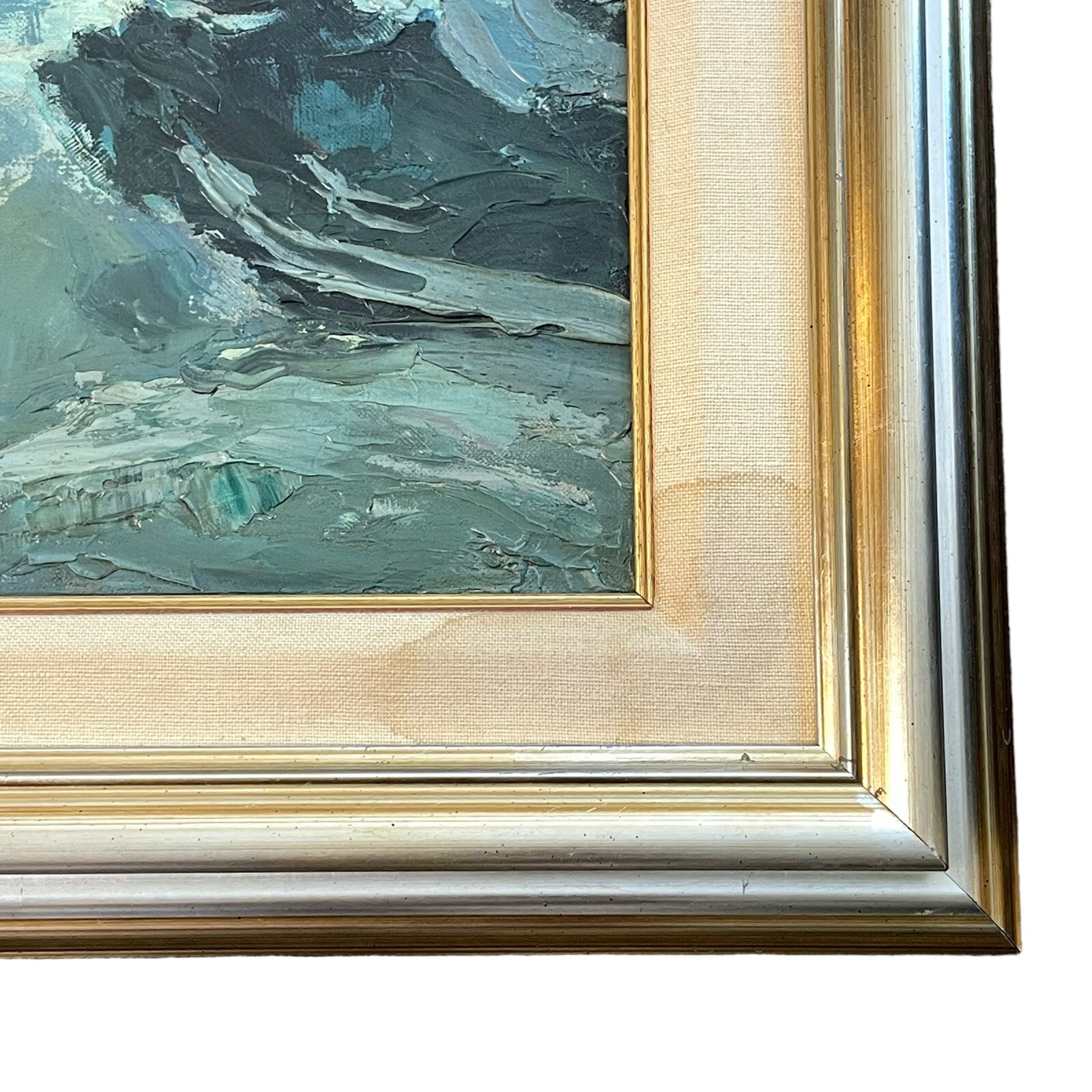 Frederic Tellander Water Waves Original Oil Painting 37 1/2″H x 43 1/2″W