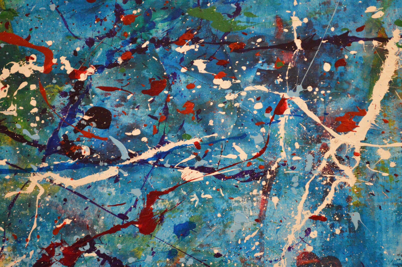 Pollock/Richter style￼ Professional Painting 81” X 62”(6ft 9in)Abstract Modern