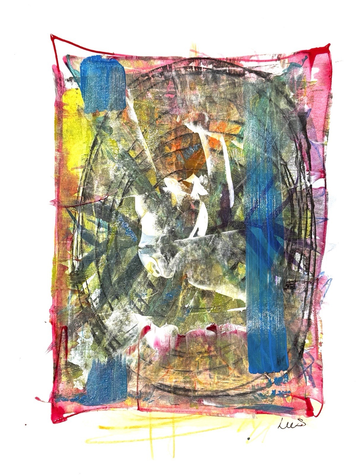 Original Abstract Expressionism 9×12 Handmade Unique Signed Fine Art 11