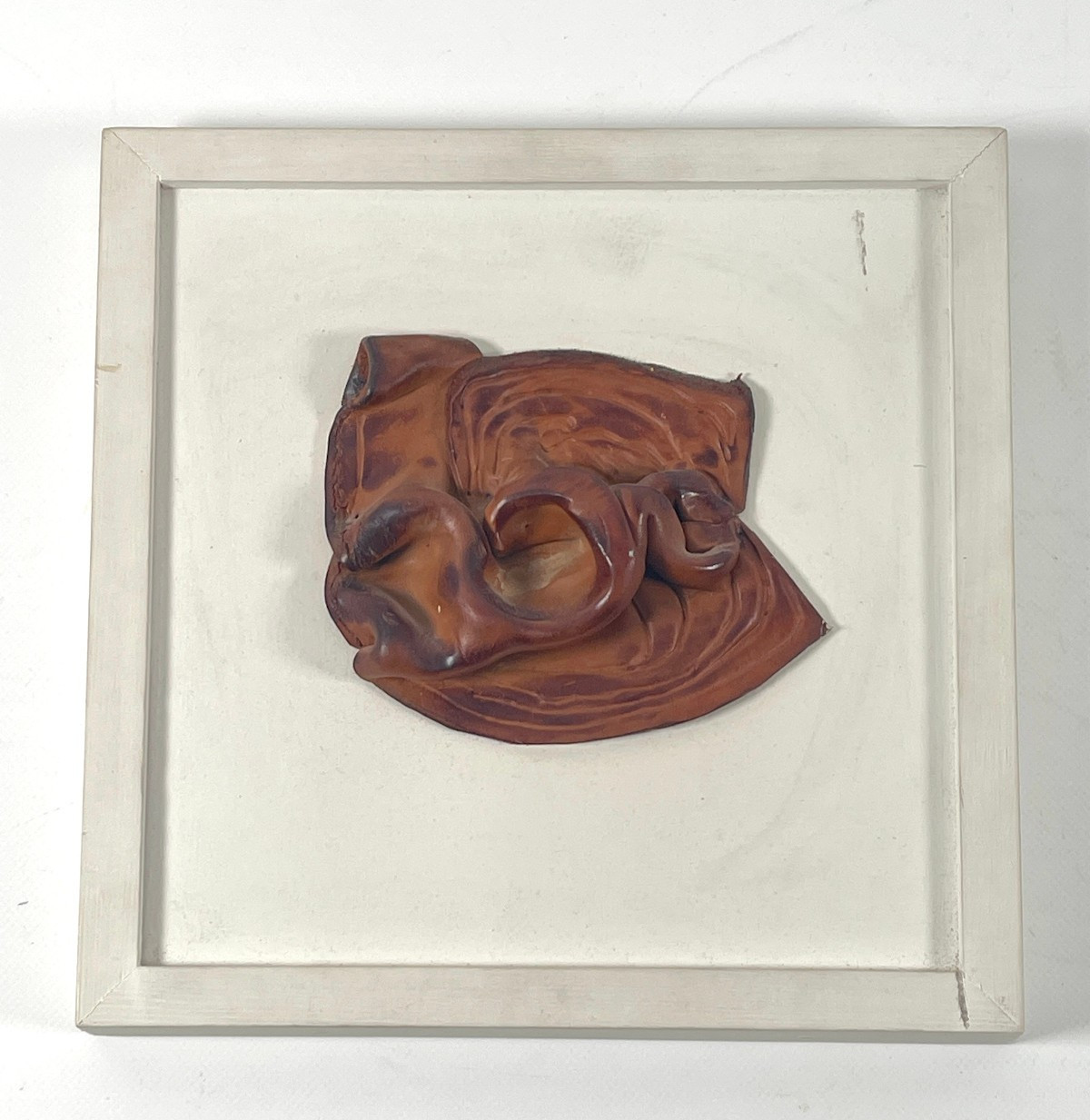 Leather Relief (3D Object) – Abstract Art – Signed (Polish) – Dated 1979