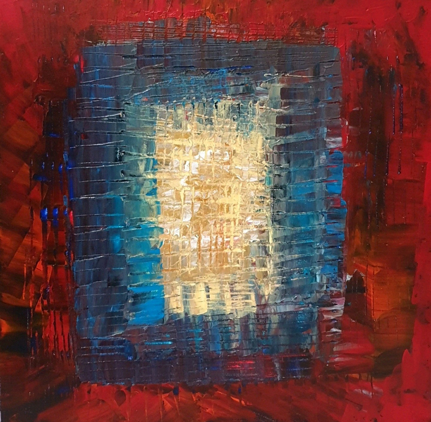 Gallery Canvas See Vid Modern Golden Orig Abstract Acrylic Painting 20×20
