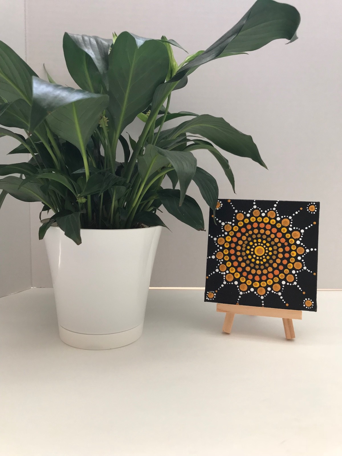Hand painted canvas board