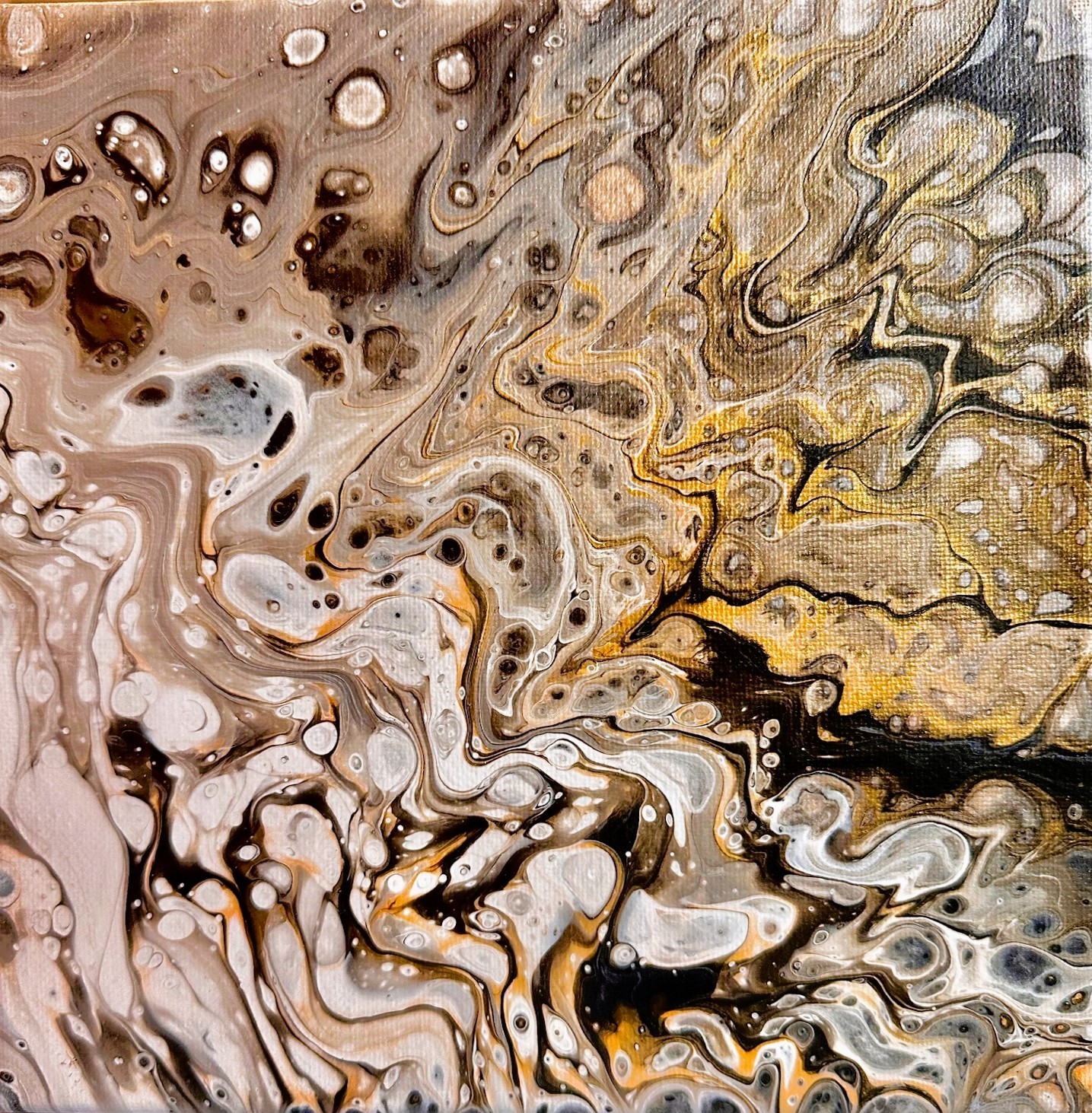 Original Acrylic 8″x8″ Canvas Art OOAK (One of a Kind) Auto, Date, Numbered 1/1