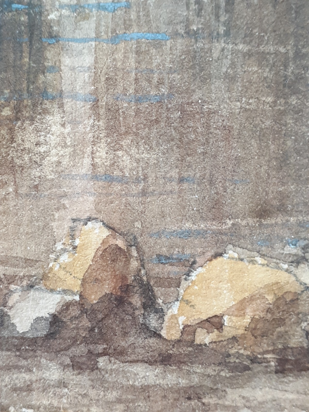 Original Philip Mitchell watercolor 1868, 20.5 by 13.5 inches