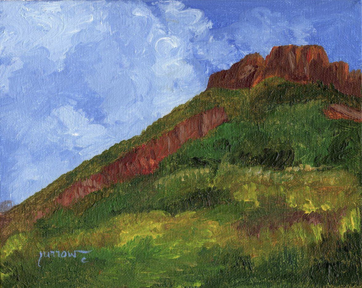 ORIGINAL ART HAND PAINTED APPALACHIAN TRAIL MOUNT ROGERS VA. USA BY SUE FURROW