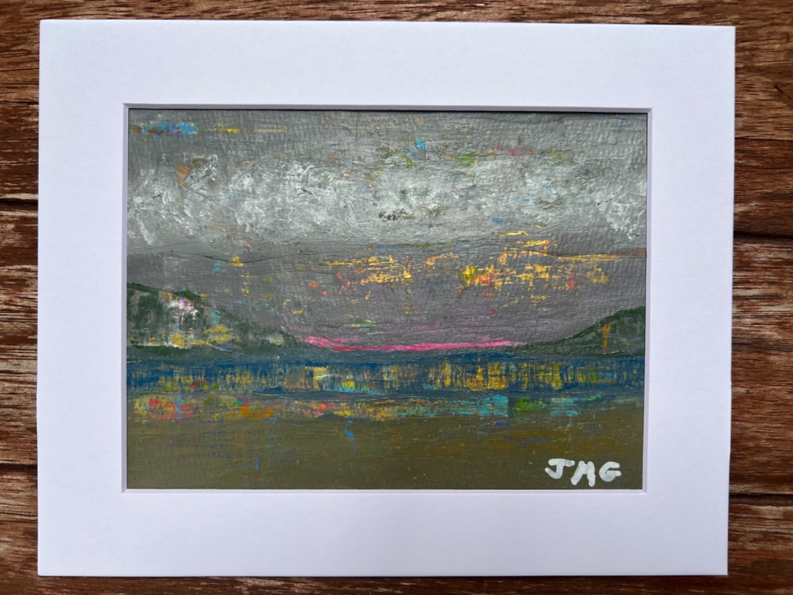Landscape Painting Acrylic Art Matted 8”x 10” Original by Jimarieart
