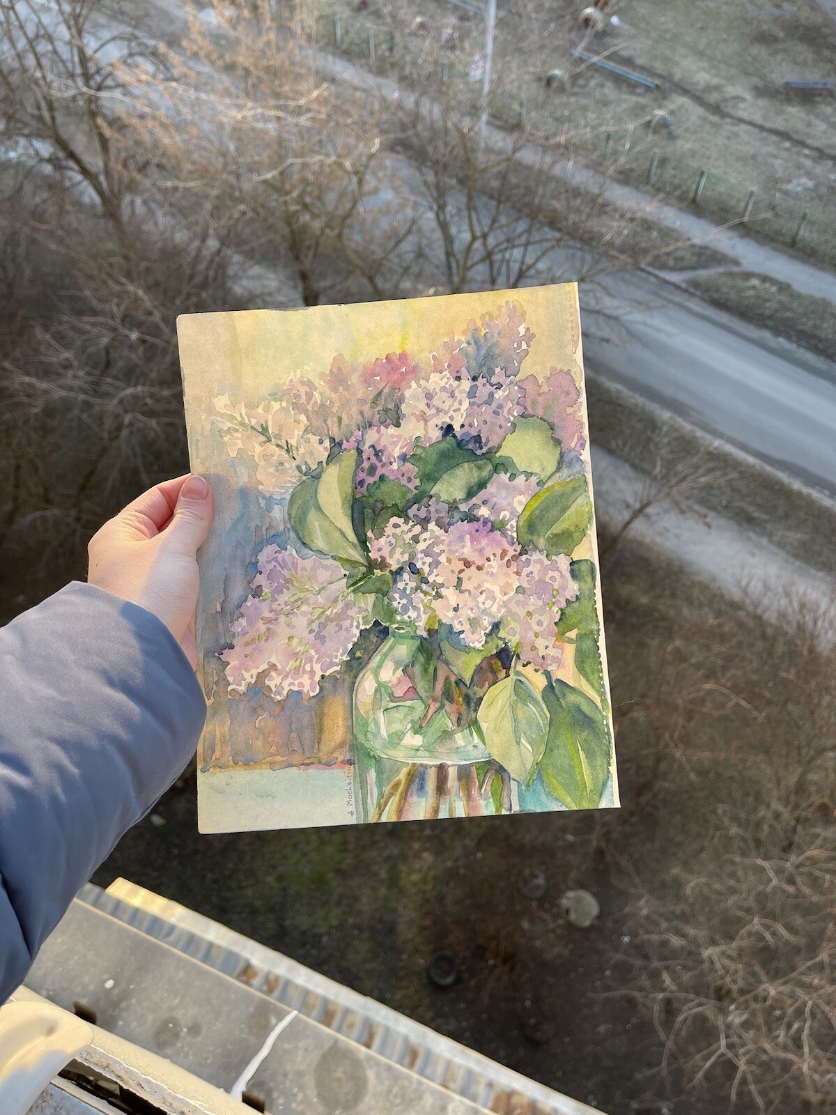 «Bouquet Of Lilac» Ukraine. Original Work Of Ukrainian Artist Watercolour