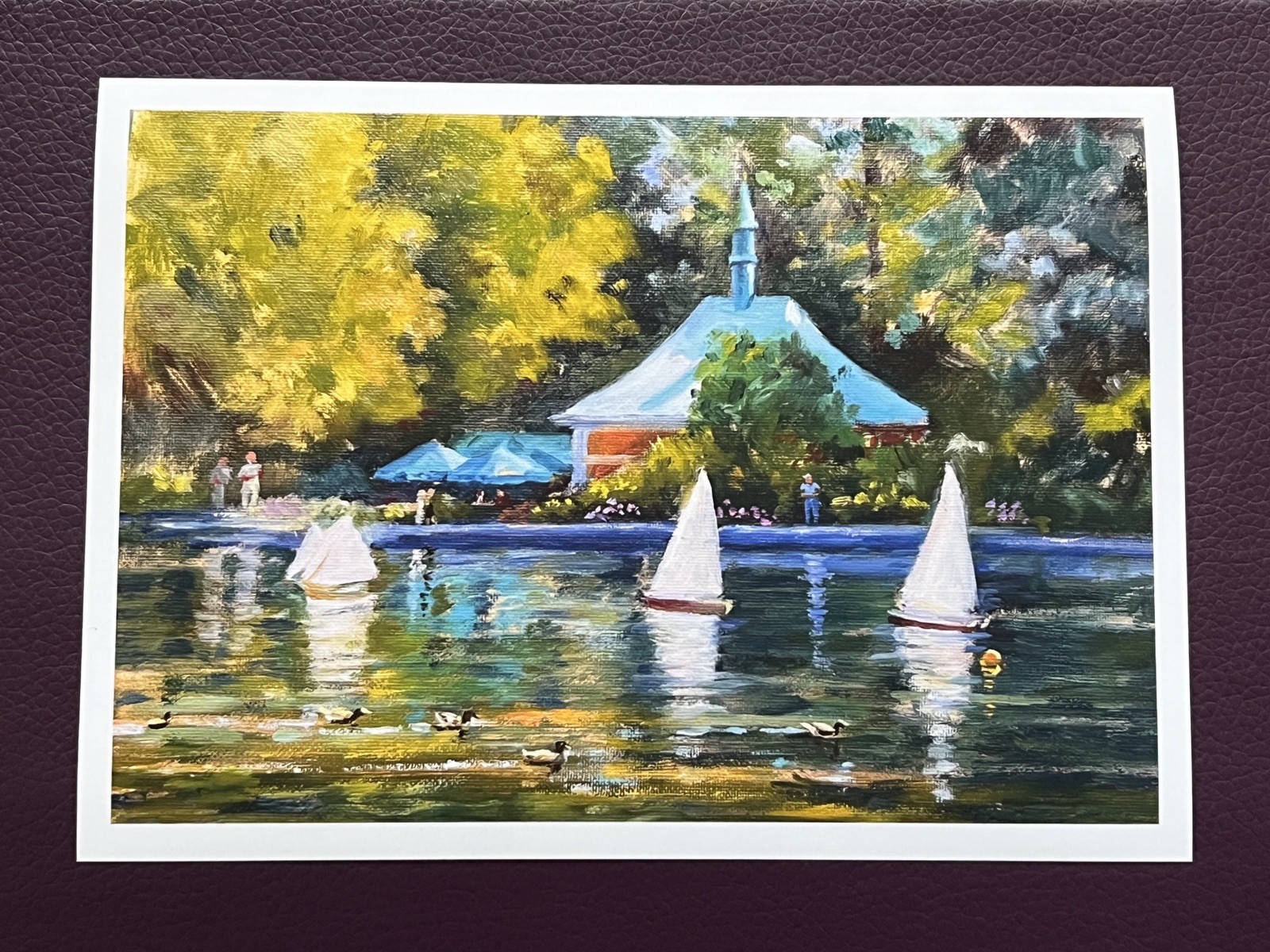 NYC Central Park Boats Giclee Print Home Decor New York City Kaloustian Art