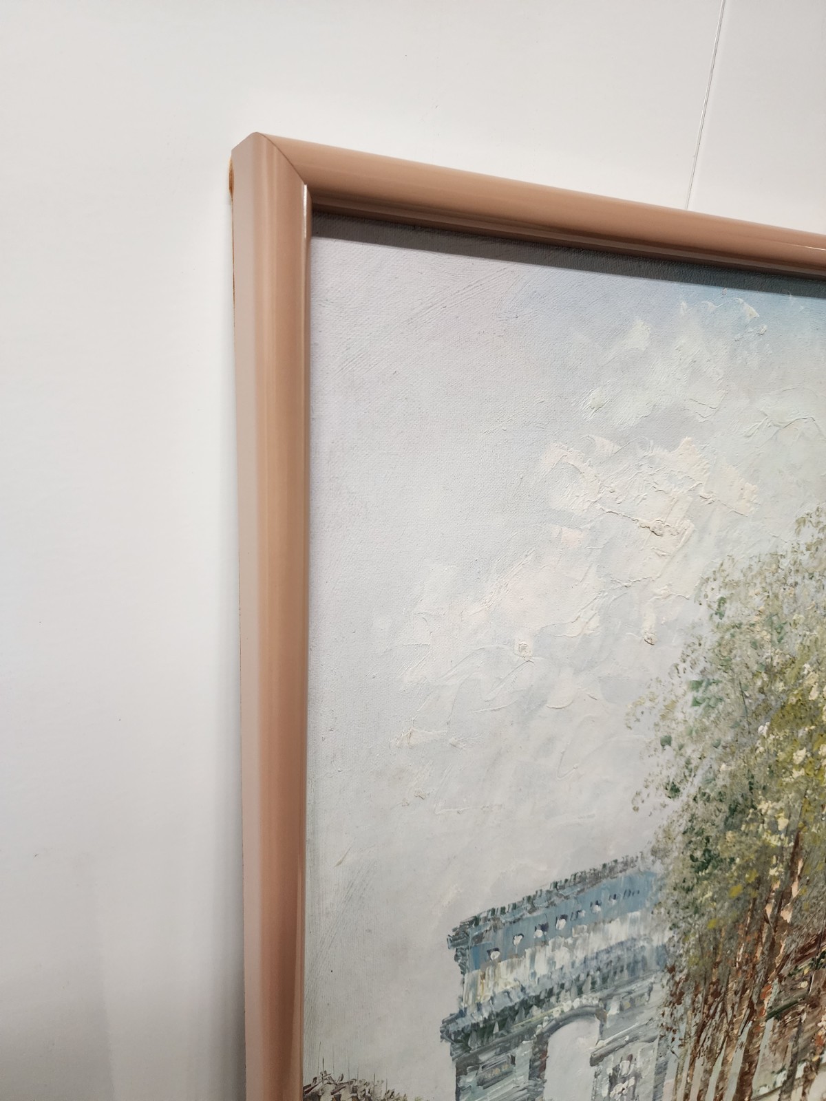 Vintage CAROLINE BURNETT «PARIS» Signed 21″ X 25″ Oil Painting Framed