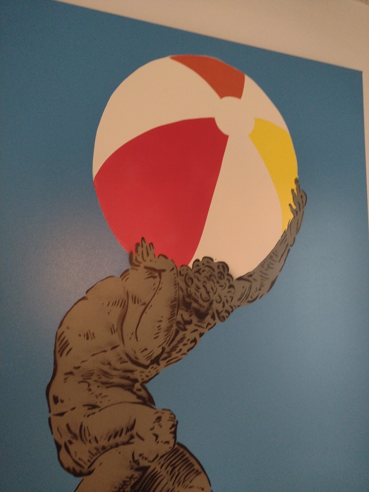 KARL STRIKER large artwork on canvas . 60 X 48 In