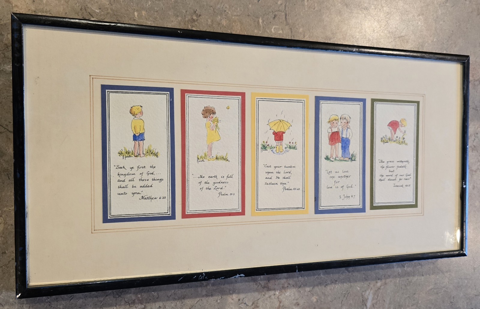 watercolor paintings original framed