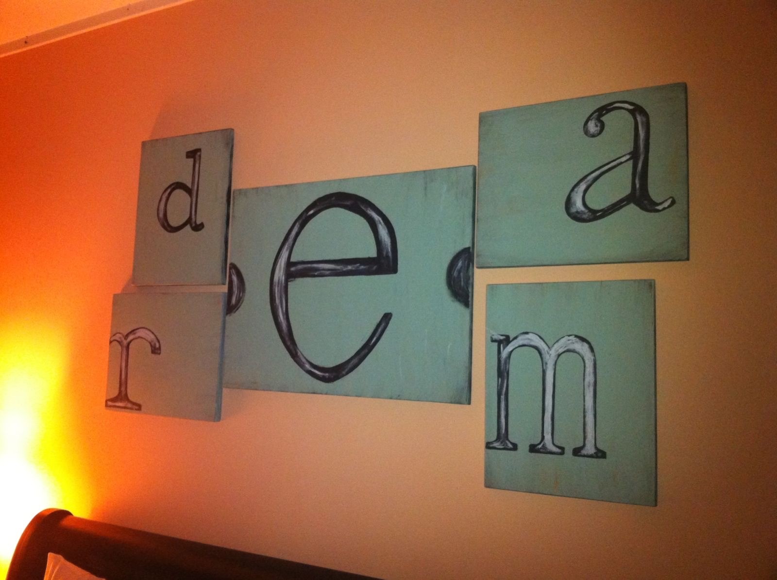 Custom Artwork. Painting on Wood. «Dream» Abstract w/ Distressed features