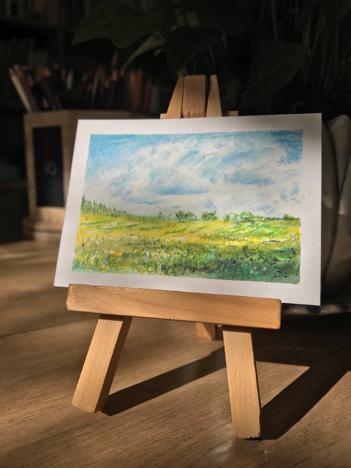ACEO Original Summer Landscape OOAK Direct From Artist «Mellow» Carmen Marie
