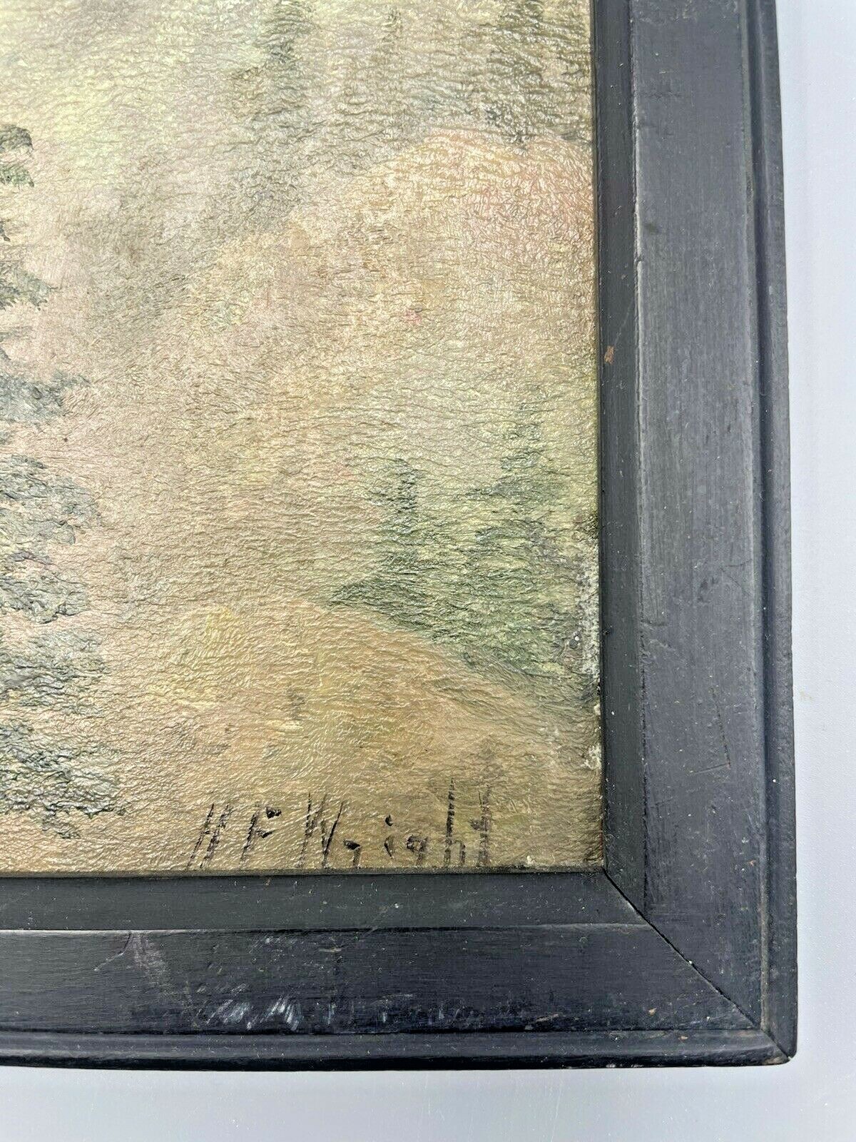 Harriet Freeman Wright Pikes Peak Colorado Plein Air Oil Painting Circa 1900