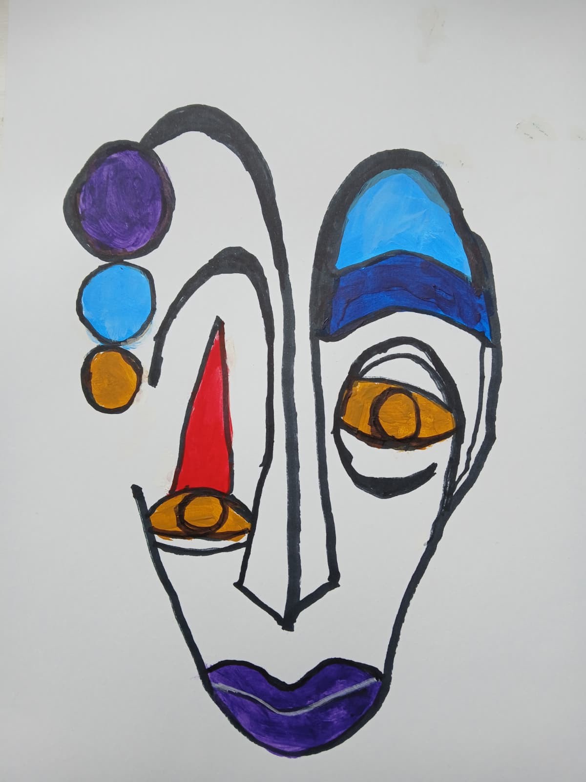 Abstract/ Expressionism 9 x 12″ V Face Handmade Signed Modern Art Painting