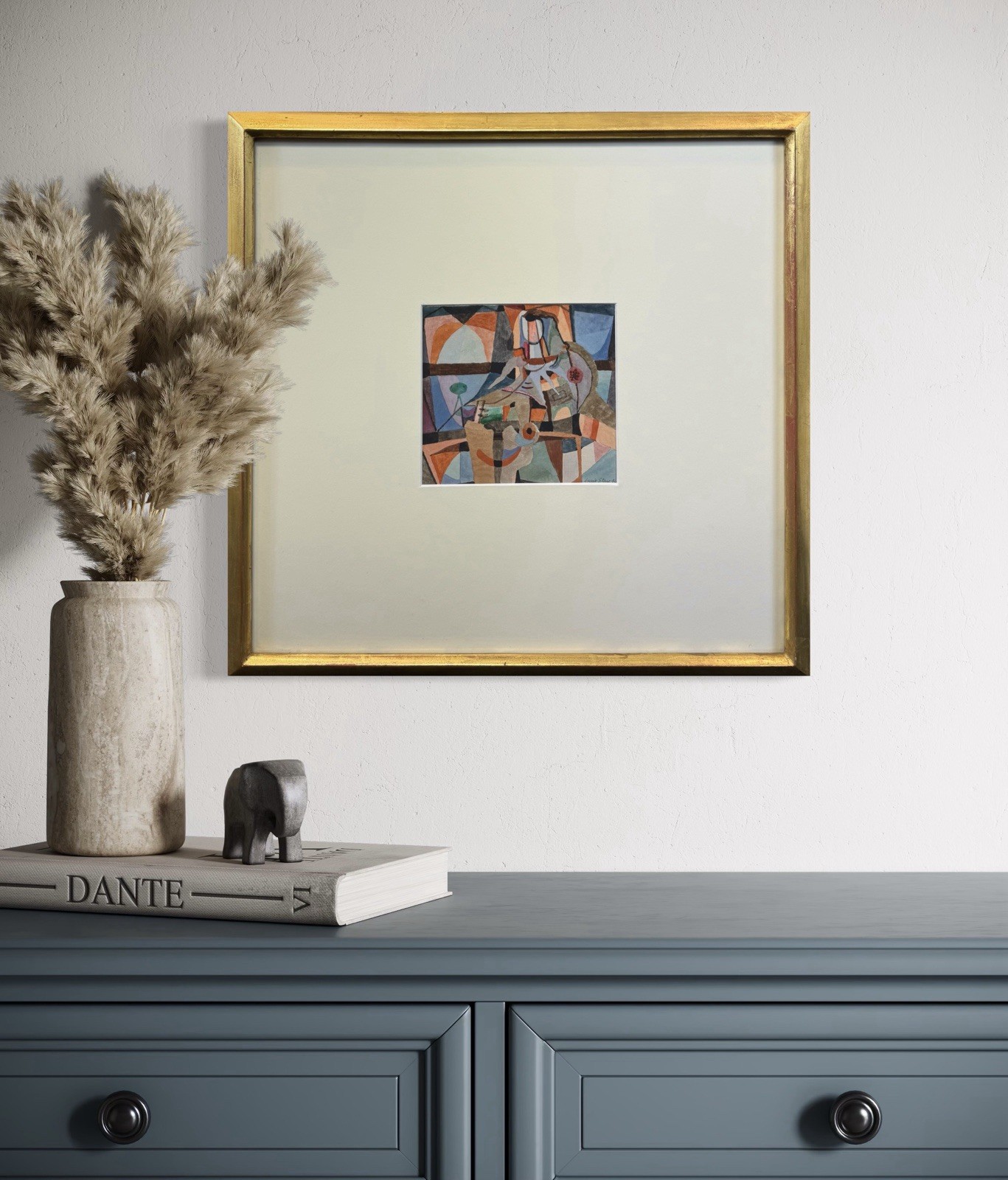 Original 1946 Louis K. Stone Abstract New Hope Modernist Watercolor Signed
