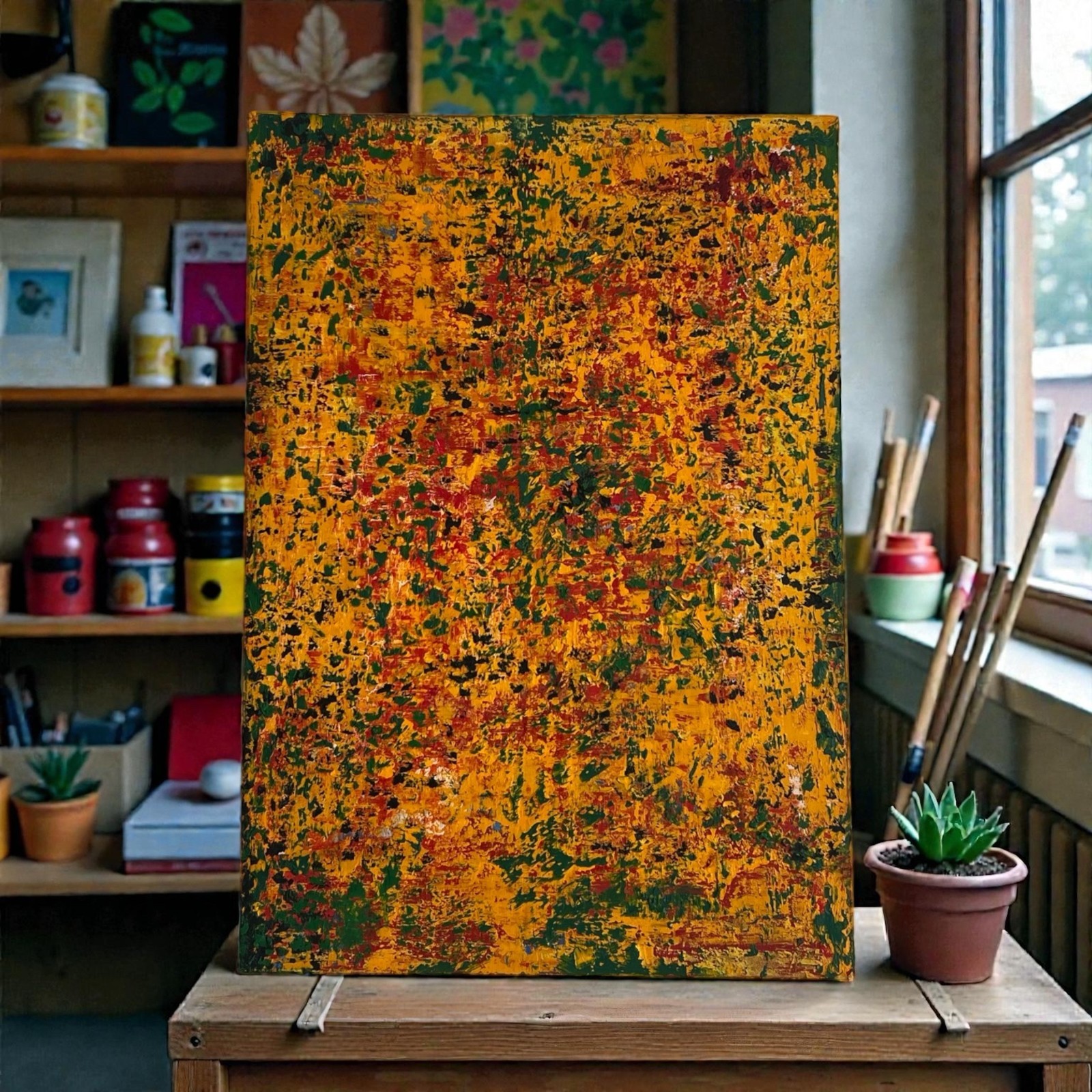 Original Large Abstract Painting on Canvas – One of a Kind Signed Art