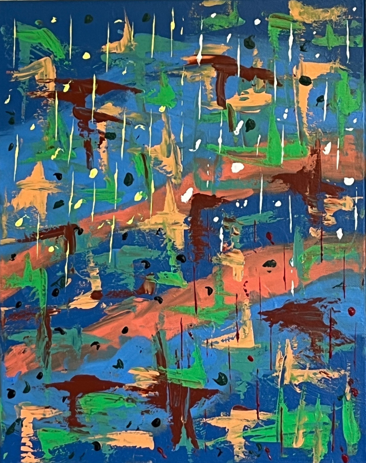 Original Abstract Acrylic Art Painting titled F0528