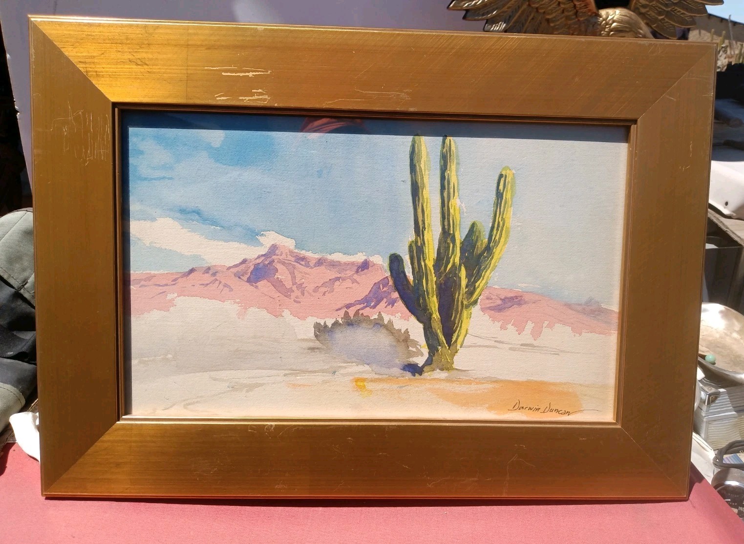 DARWIN DUNCAN PAINTING CALIFORNIA LANDSCAPE DESERT LISTED FAMOUS IMPRESSIONIST
