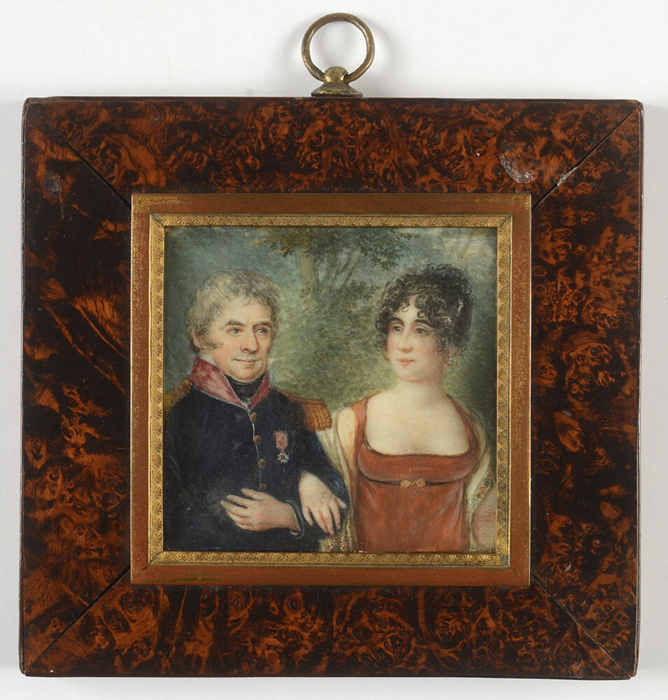 «Blaise Heraud, ‘chef de bataillon’ of the 45th Infantry Regiment and his wife»