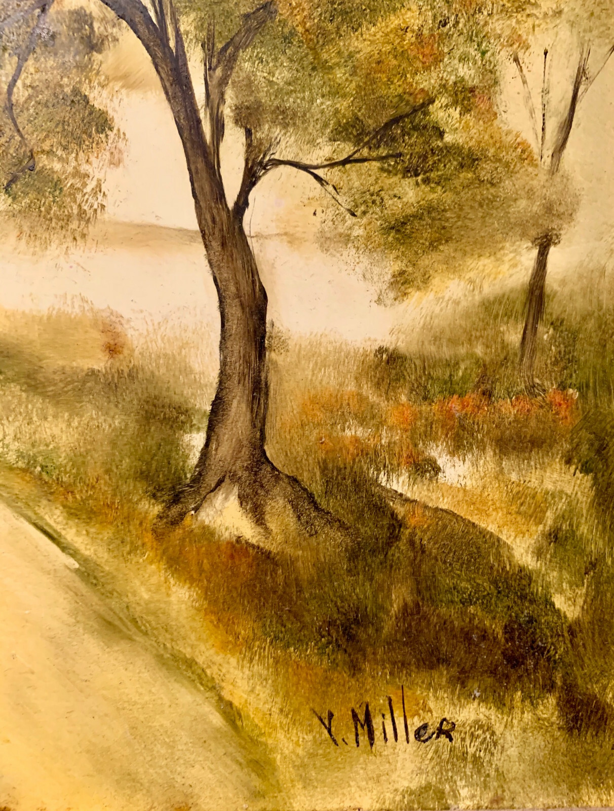 V. Miller Original Signed Beautifully Framed Subtley Reflecting a Misty Morning