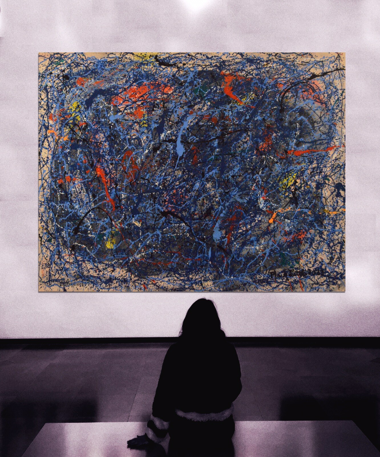 Jackson Pollock style canvas￼￼￼ Painting 81” X 62” XL (6ft. 9in.)Abstract,Modern