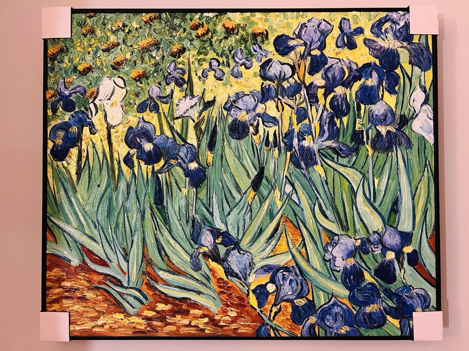 Van Gogh Irises – High-Quality Replica Wall Art with Frame
