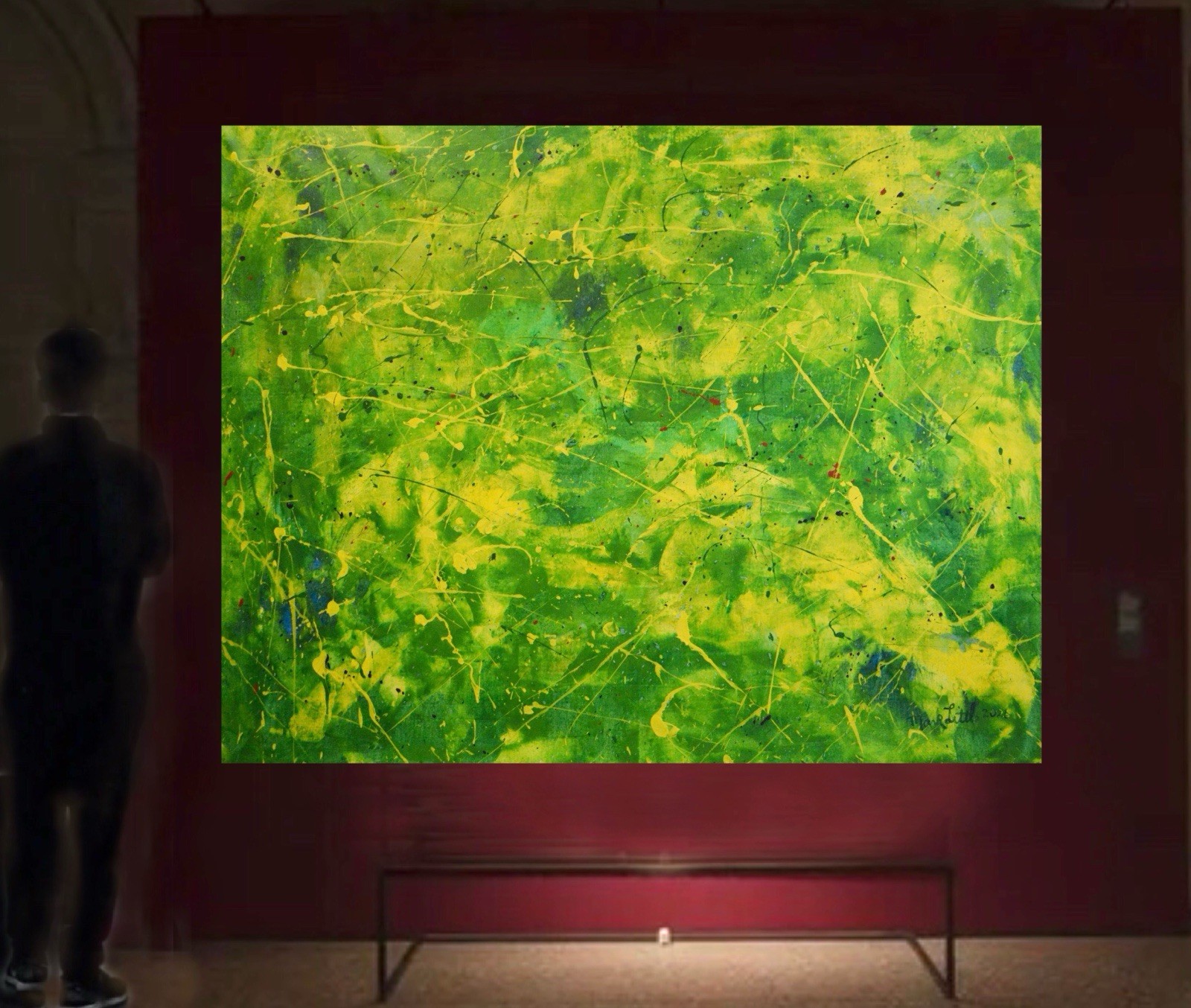 Jackson Pollock Style Giant Canvas Painting 81”X62” (6 Foot 9 inch) Abstract XXL