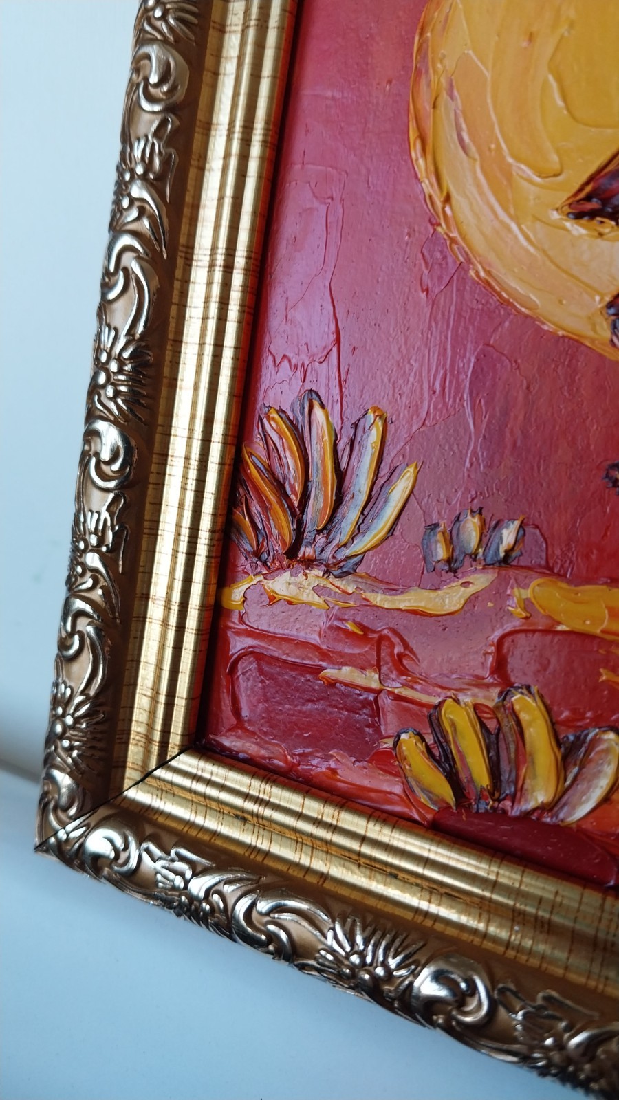 Framed Kokopelli Art Native American Southwest Art 4×6 in Original Oil Painting