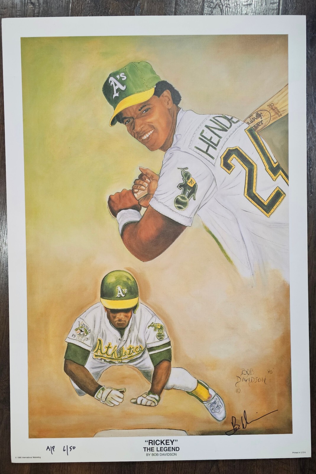 Rickey Henderson Artist Proofs Litographs 18.5×25.5