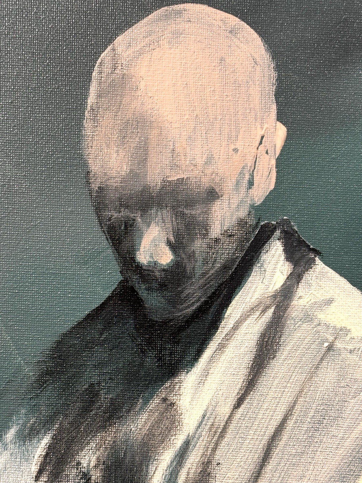 Original Abstract Expressionism 12×16 Monk Handmade Signed Unique Fine Art 355