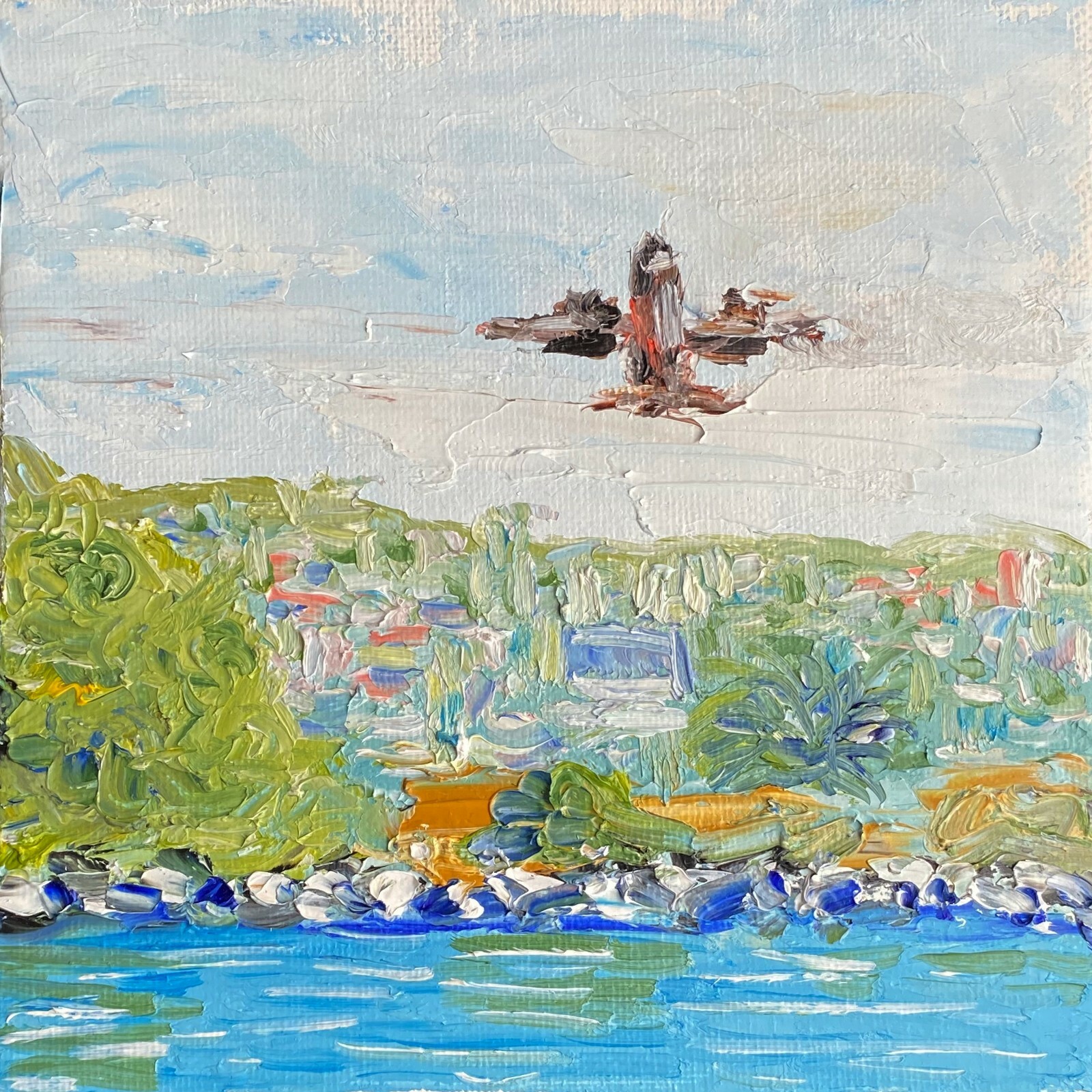 Enchanting Oil Painting. ORIGINAL. Signed. San Diego Scene. Impressionist Art