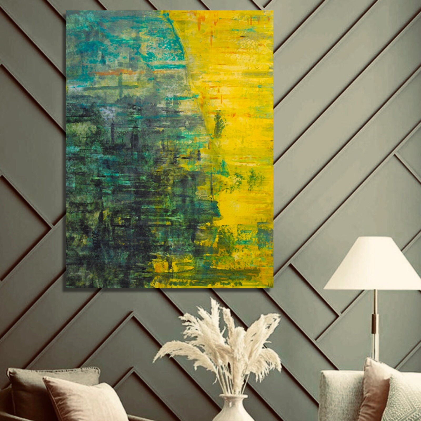 Mark Little, Authentic, original,Painting￼, 81” X 62” Acrylic, Abstract, POP Art