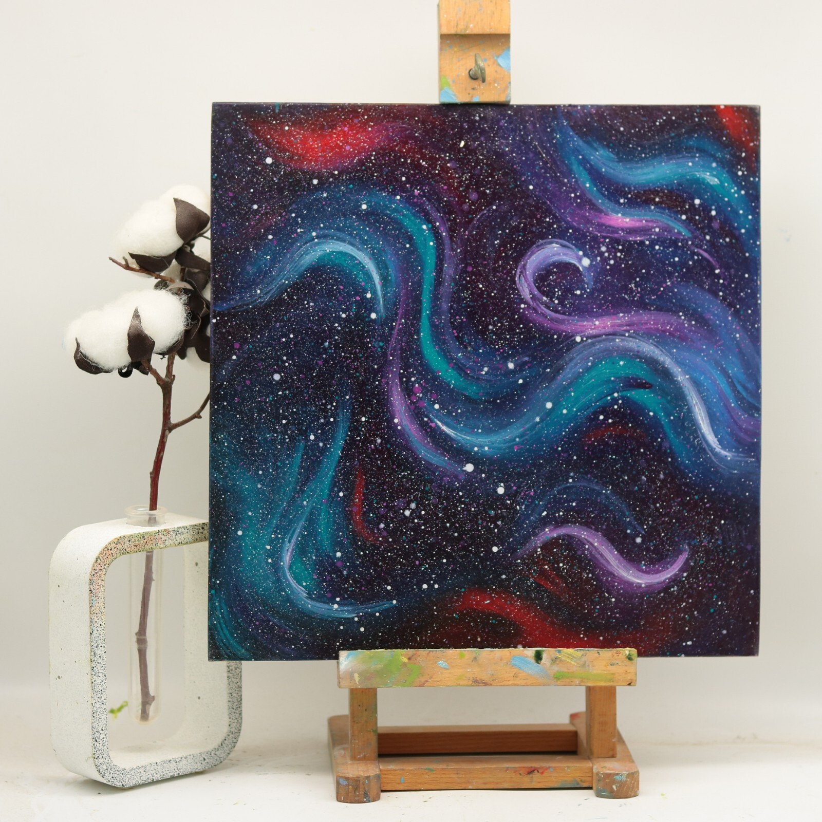 Galaxy Painting Space Painting Oil Original Space Art Outer Space Decor Galaxy