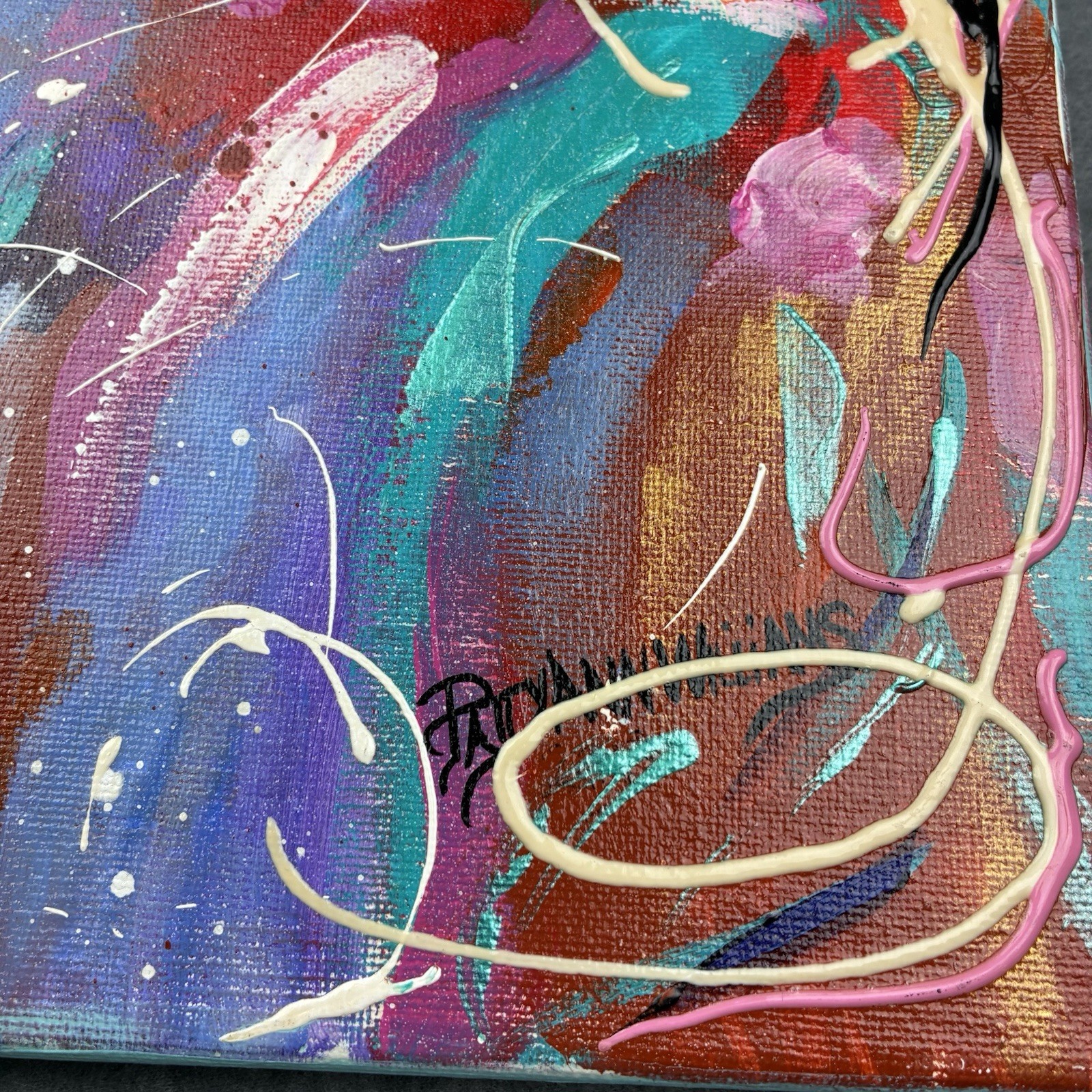 Original Cow Painting “Daffodil” 16×18 Created in 2016 Mixed Media