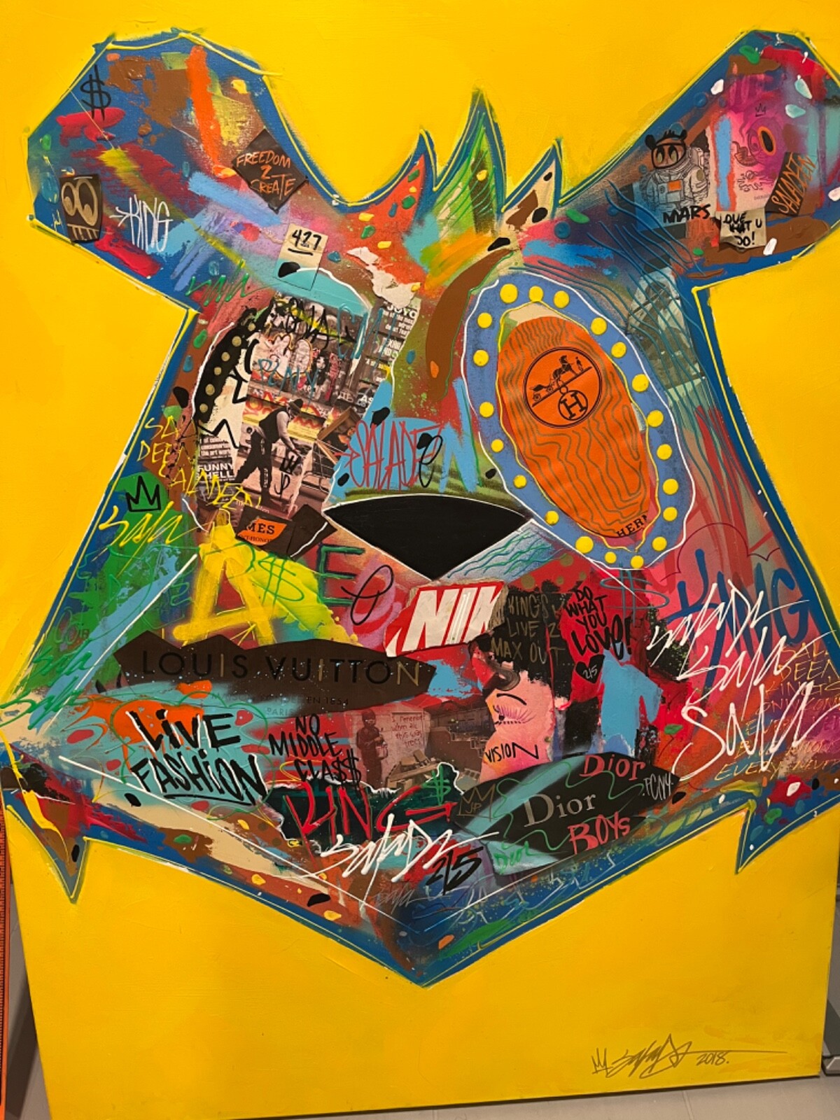 king saladeen 48.5x 36in painting in perfect condition