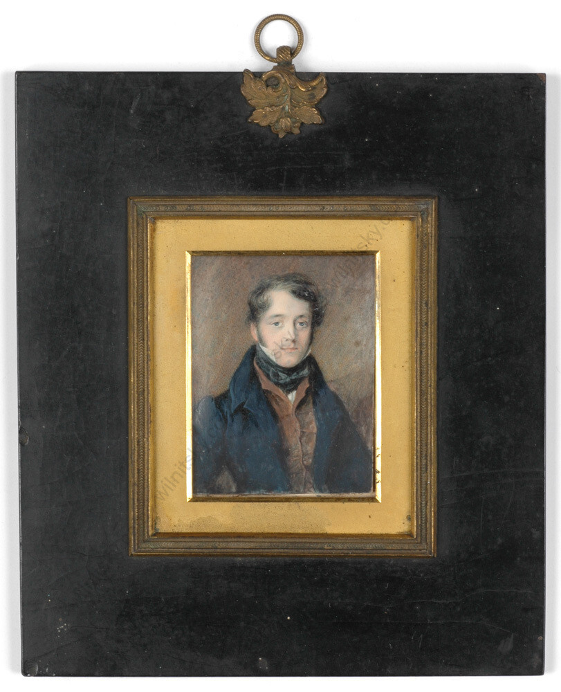 T. Wheeler (ca.1790-aft.1845) «Portrait of a gentleman», miniature, 1828