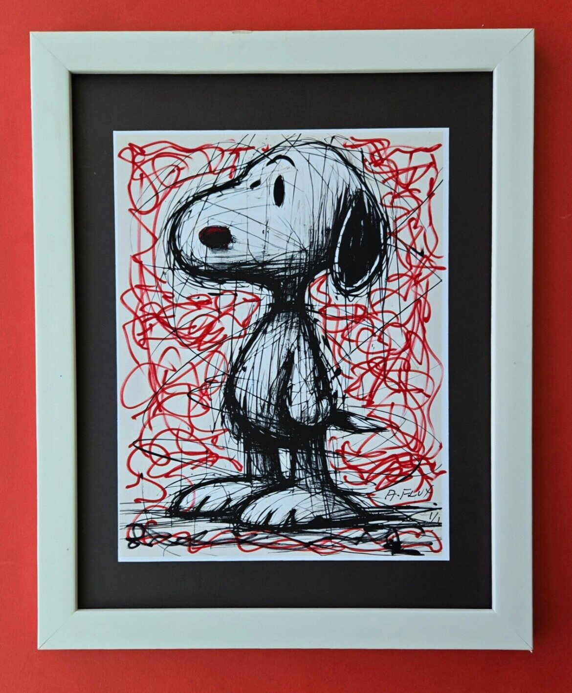 🔥 AIDAN FLUX | Hand Signed Authentic Artwork » SNOOPY» Edition of only 1 COA
