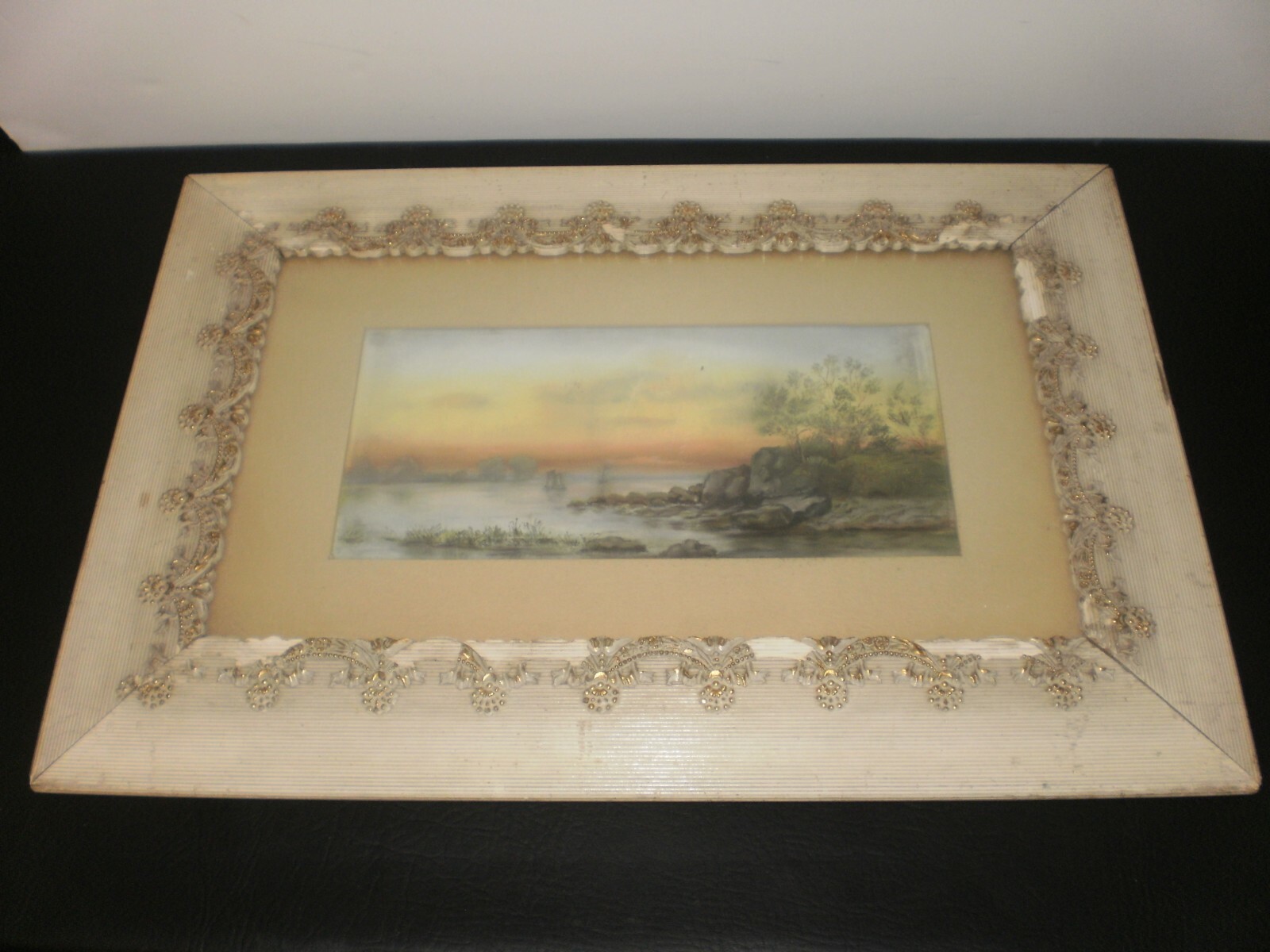 ANTIQUE ORIGINAL ART PASTEL UNSIGNED UNKNOWN ARTIST 1890’S-1920 IMPRESSIONISM