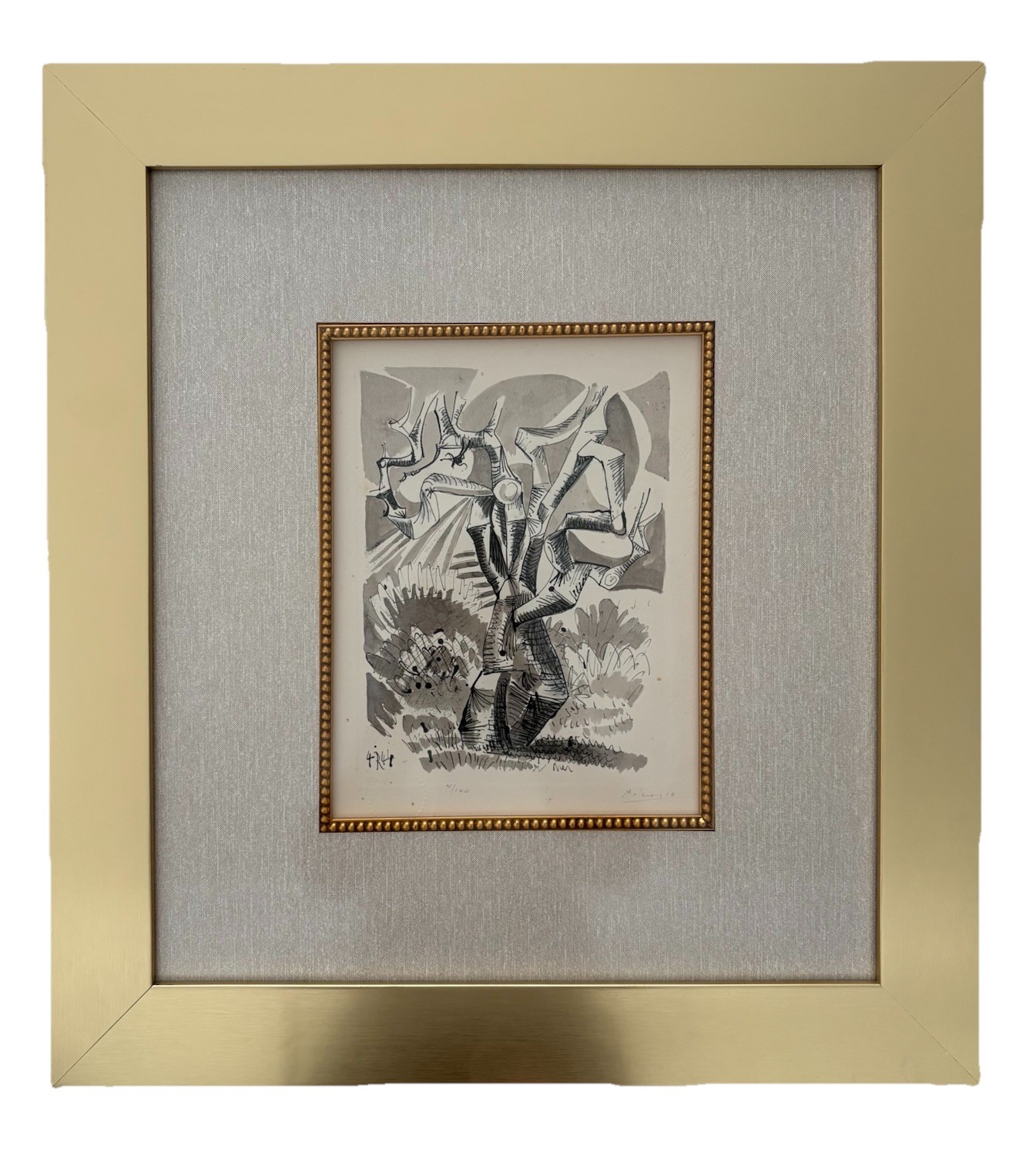 Pablo Picasso Lithograph Hand Signed, Numbered & Stamped 1900-1970s Framed