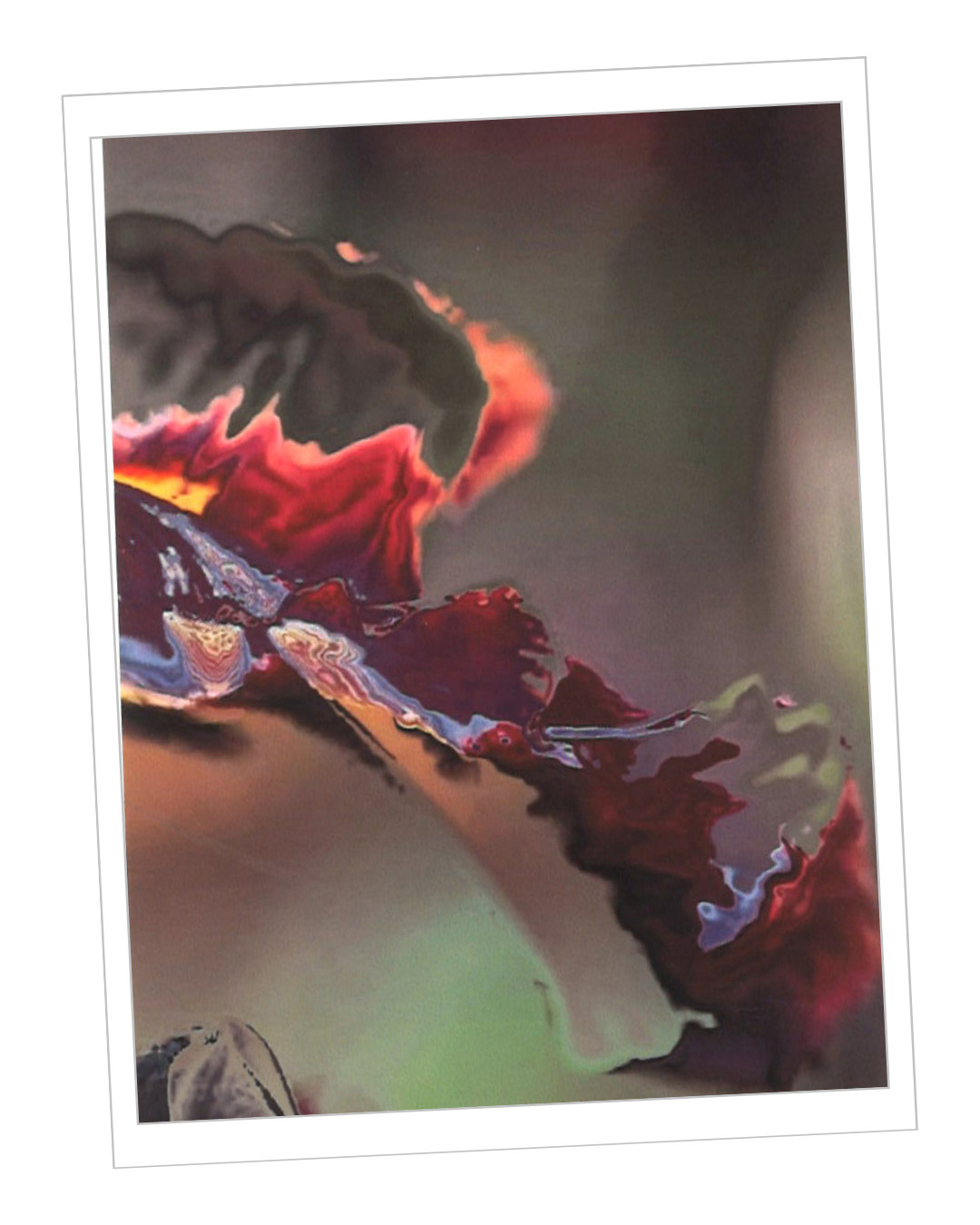 Mitak Artist Signed ACEO Miniature Art Print Abstract Collage 2.5″ x 3.5″ Inches