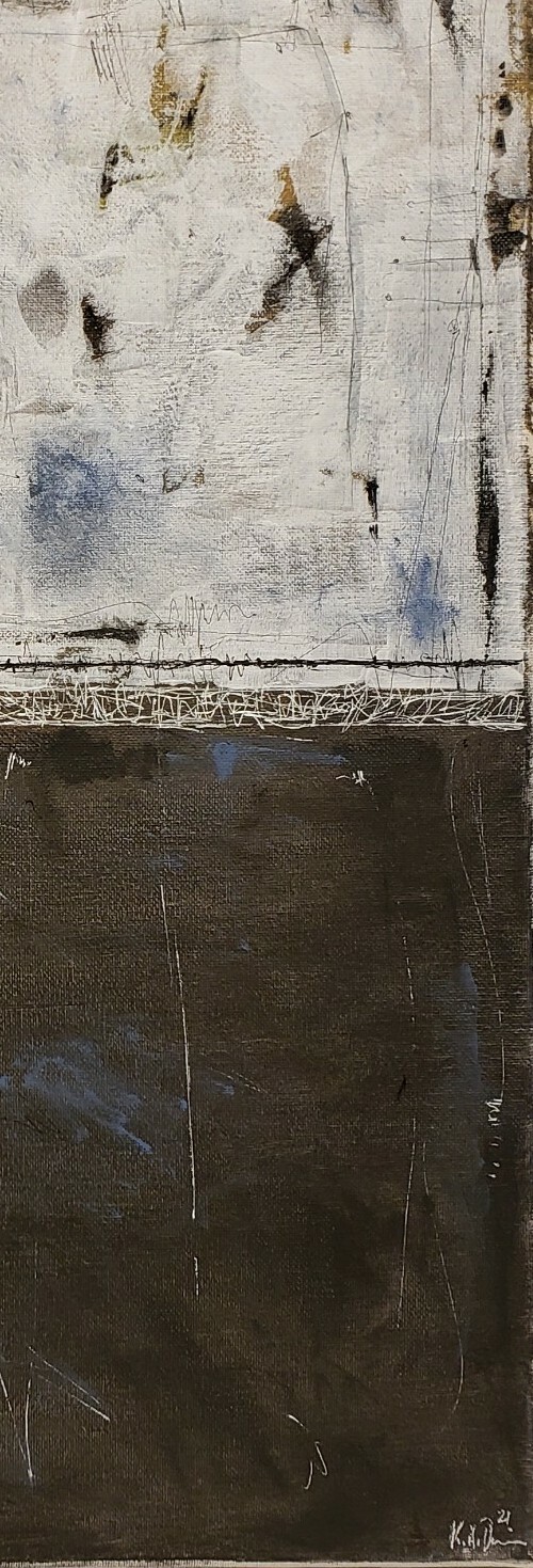 No.439 Original Abstract Modern Minimal Urban Textured Painting By K.A.Davis