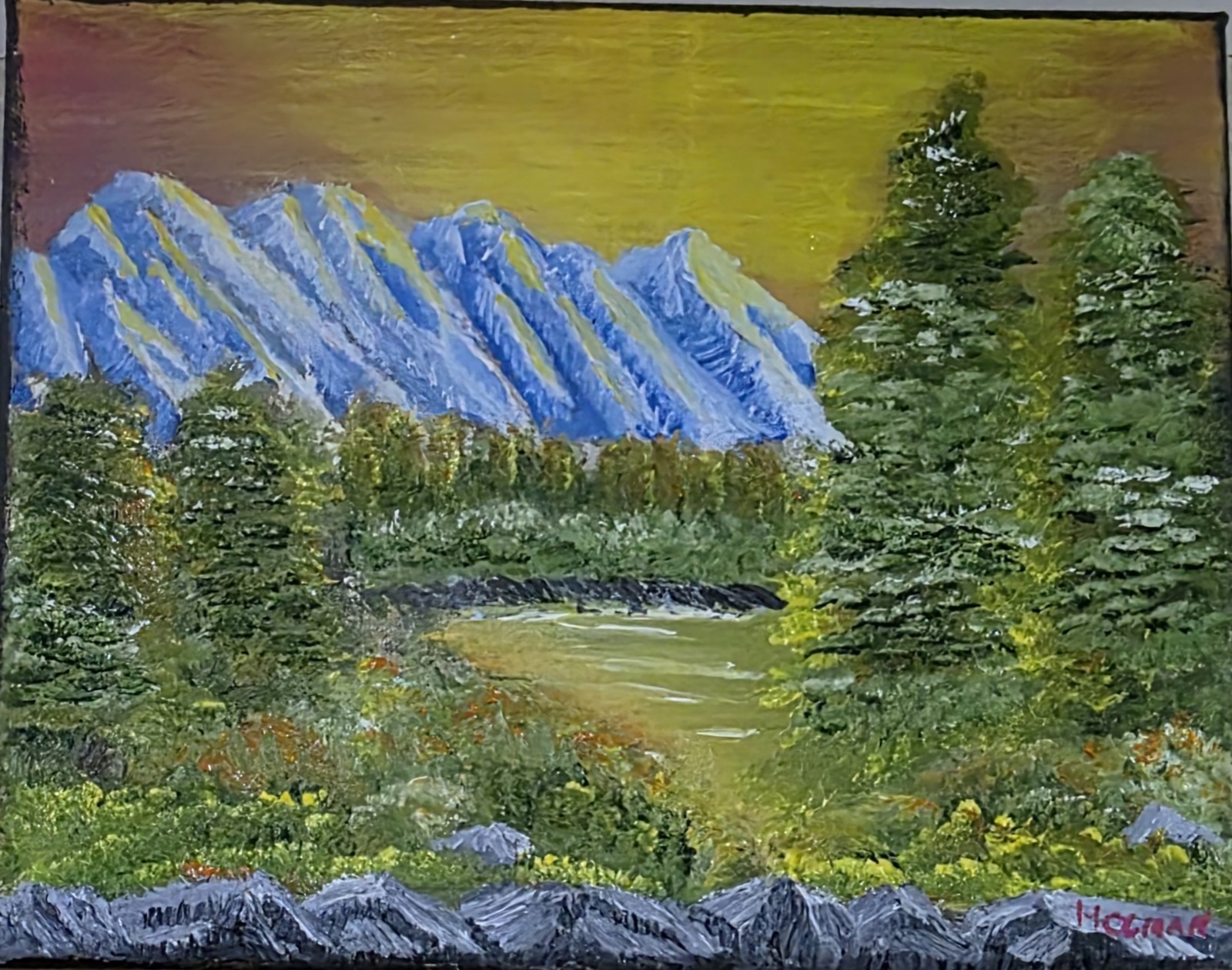 Sun Set By The Trees