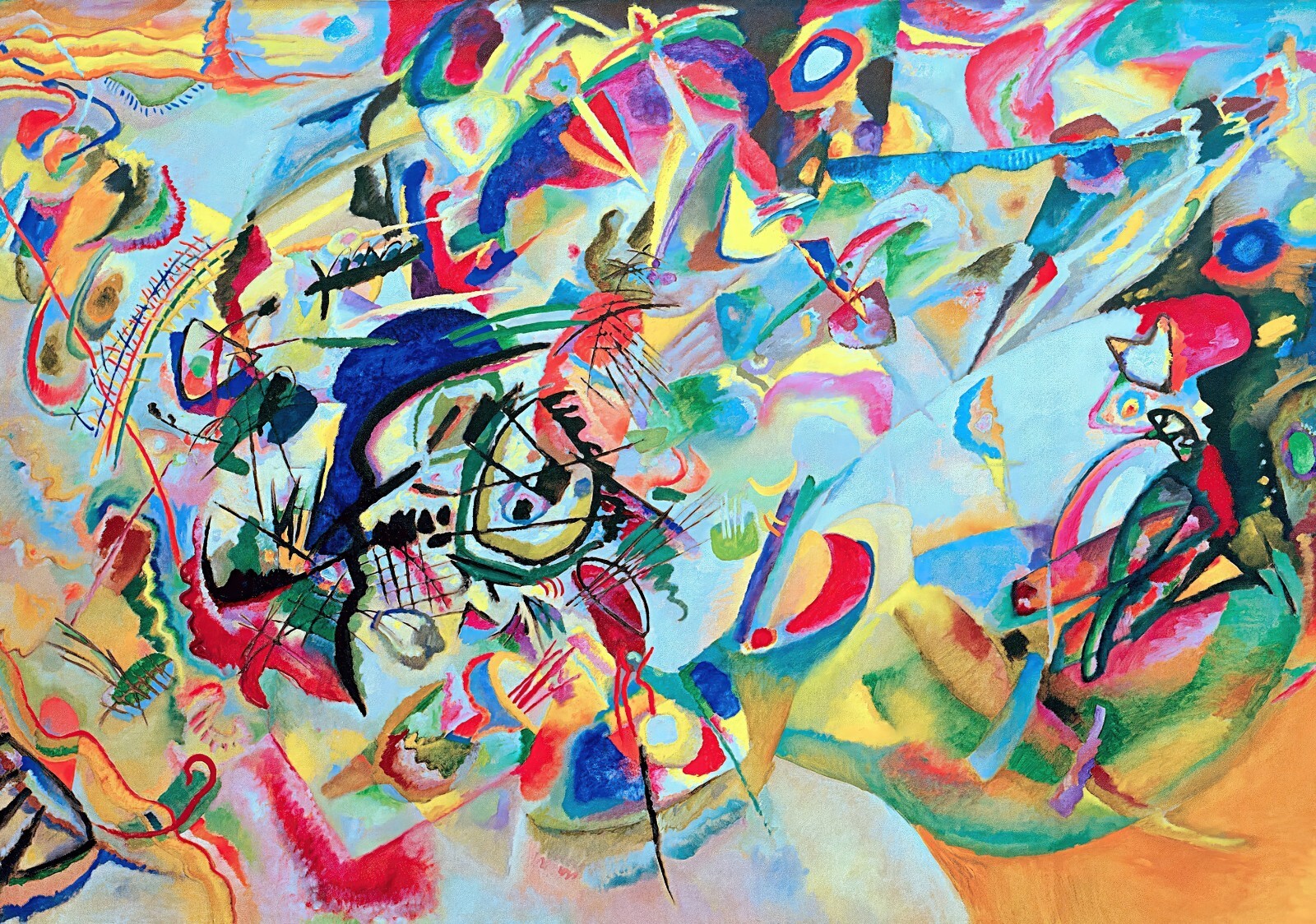 Composition 7 Painting by Wassily Kandinsky Art Reproduction