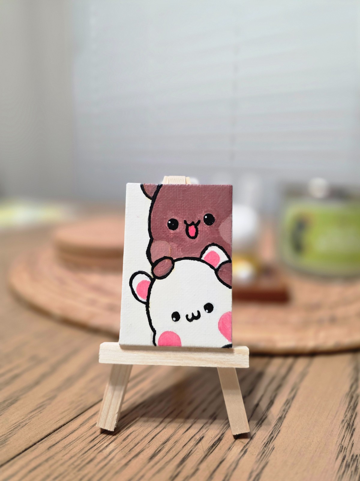 Mini canvas acrylic painting