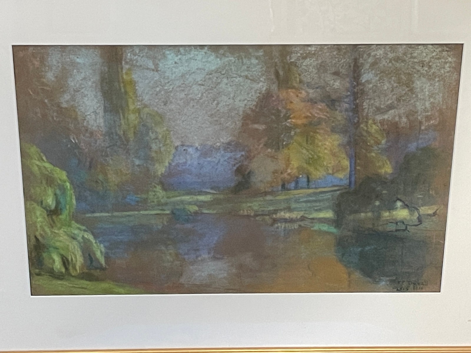 Fannie Eliza Duvall – California Artist – Paris 1918 – Antique Pastel – Signed